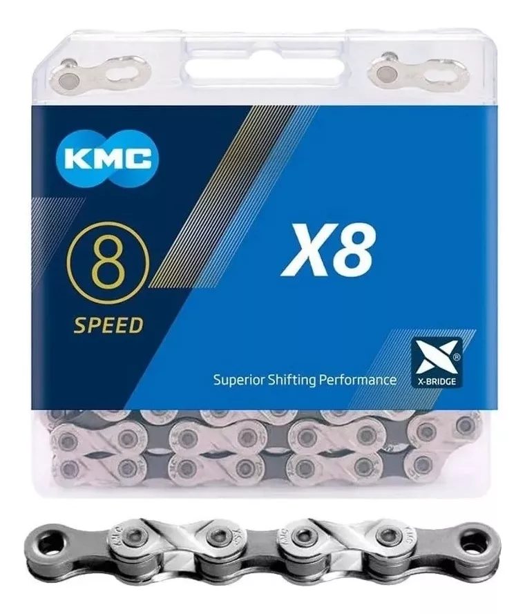 Cadena Kmc X8 – 8v Velocidades 116 Eslabones